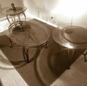 Glass table set
